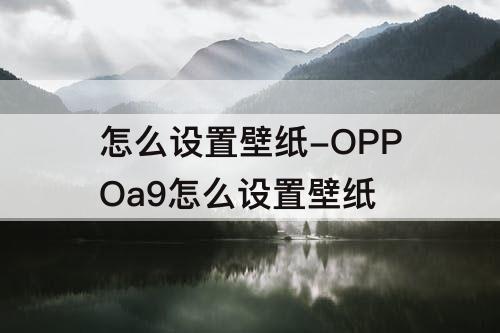 怎么设置壁纸-OPPOa9怎么设置壁纸