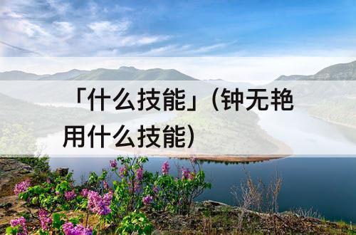 「什么技能」(钟无艳用什么技能)