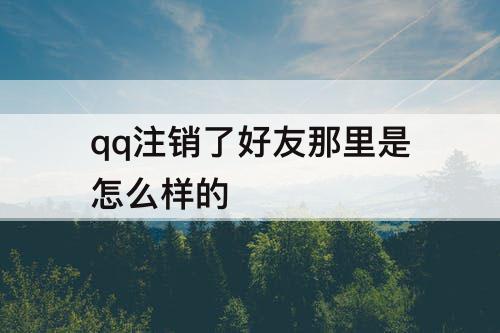 qq注销了好友那里是怎么样的