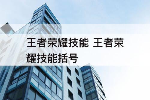 王者荣耀技能 王者荣耀技能括号