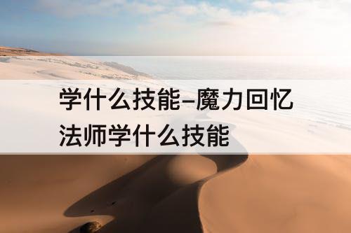 学什么技能-魔力回忆法师学什么技能