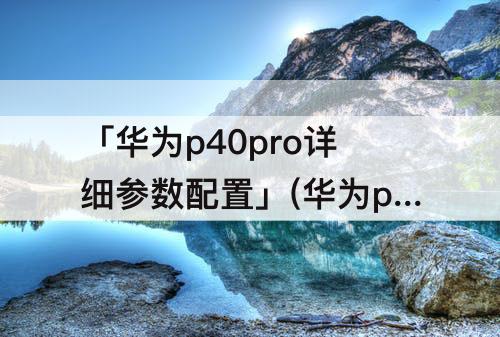 「华为p40pro详细参数配置」(华为p40pro详细参数配置在手机哪里查看)
