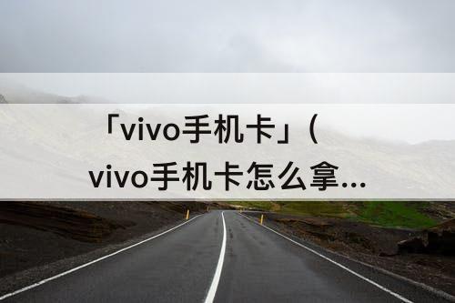 「vivo手机卡」(vivo手机卡怎么拿针弄开)