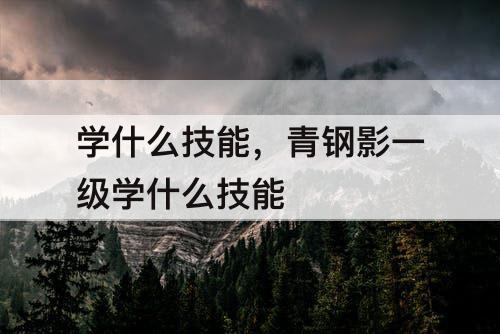 学什么技能，青钢影一级学什么技能