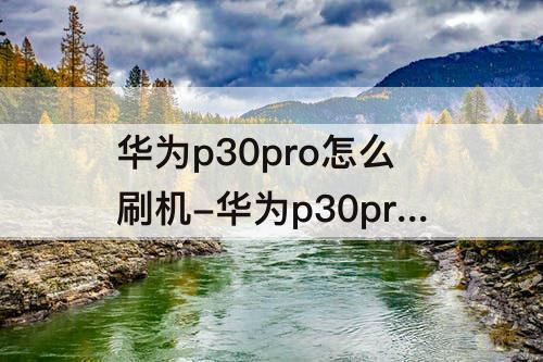 华为p30pro怎么刷机-华为p30pro怎么刷机模式