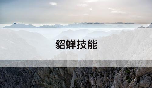 貂蝉技能