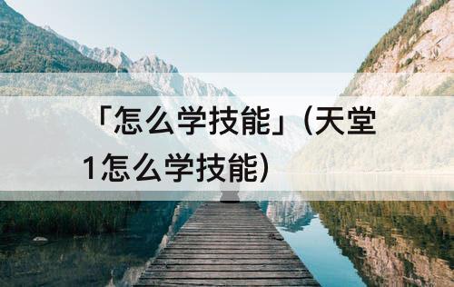 「怎么学技能」(天堂1怎么学技能)