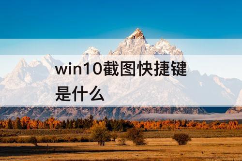 win10截图快捷键是什么