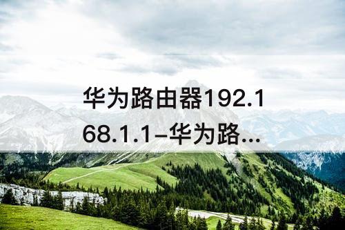 华为路由器192.168.1.1-华为路由器192.168.1.1不符合相关安全标准
