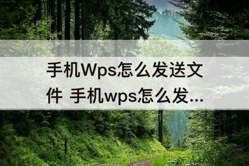 手机Wps怎么发送文件 手机wps怎么发送文件到qq