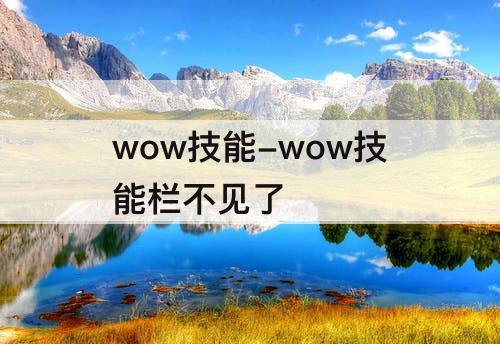 wow技能-wow技能栏不见了