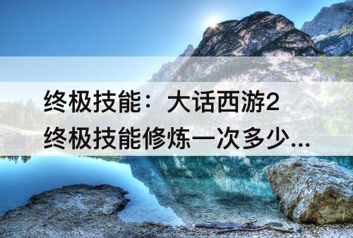 终极技能：大话西游2终极技能修炼一次多少钱