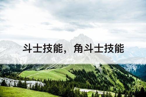 斗士技能，角斗士技能