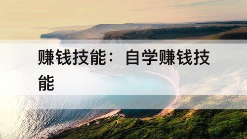 赚钱技能：自学赚钱技能
