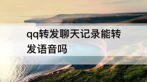 qq转发聊天记录能转发语音吗