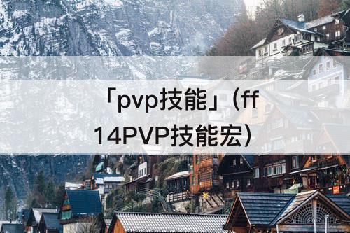 「pvp技能」(ff14PVP技能宏)