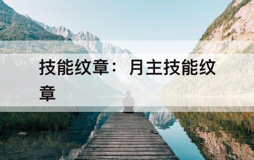 技能纹章：月主技能纹章