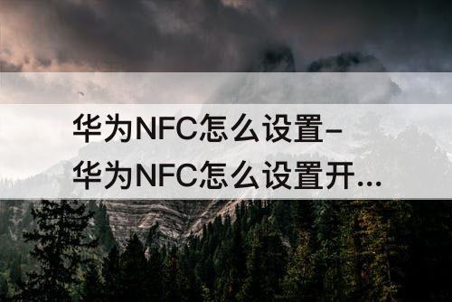 华为NFC怎么设置-华为NFC怎么设置开关键