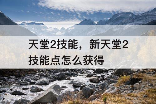 天堂2技能，新天堂2技能点怎么获得