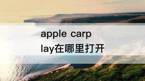 apple carplay在哪里打开