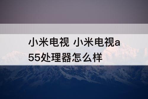 小米电视 小米电视a55处理器怎么样