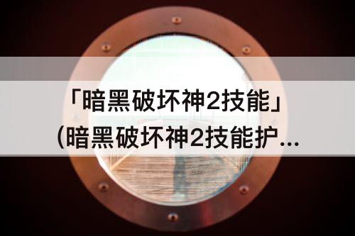 「暗黑破坏神2技能」(暗黑破坏神2技能护符)