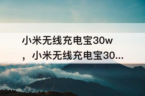 小米无线充电宝30w，小米无线充电宝30w缺点