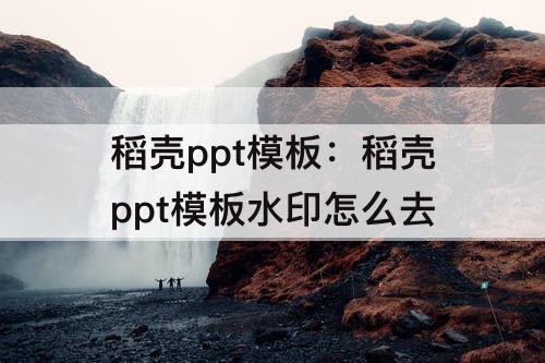 稻壳ppt模板：稻壳ppt模板水印怎么去