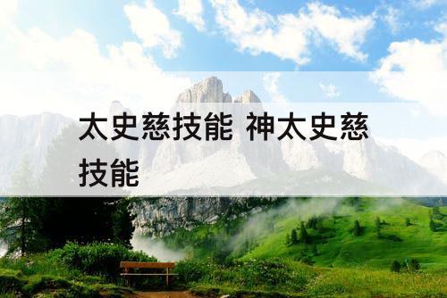 太史慈技能 神太史慈技能
