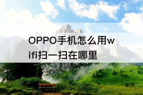 OPPO手机怎么用wifi扫一扫在哪里