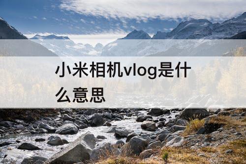 小米相机vlog是什么意思