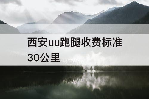 西安uu跑腿收费标准30公里