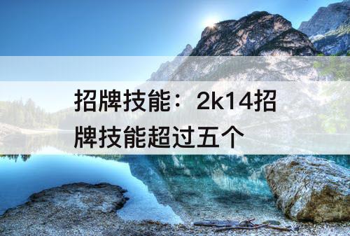 招牌技能：2k14招牌技能超过五个