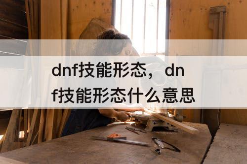 dnf技能形态，dnf技能形态什么意思