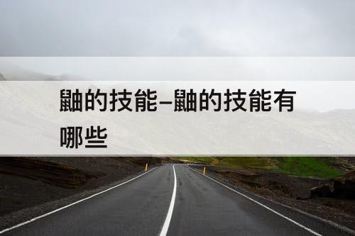 鼬的技能-鼬的技能有哪些