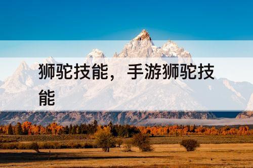 狮驼技能，手游狮驼技能