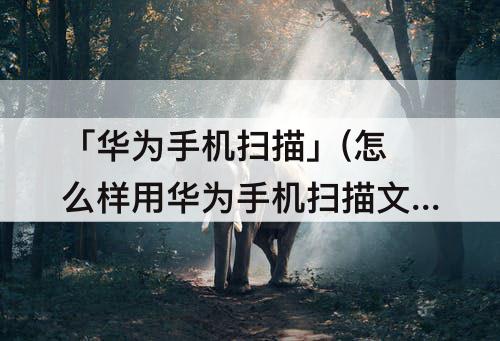 「华为手机扫描」(怎么样用华为手机扫描文件发给别人)