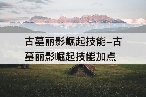 古墓丽影崛起技能-古墓丽影崛起技能加点