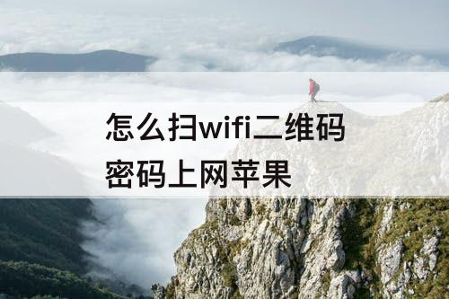 怎么扫wifi二维码密码上网苹果