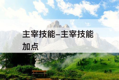 主宰技能-主宰技能 加点