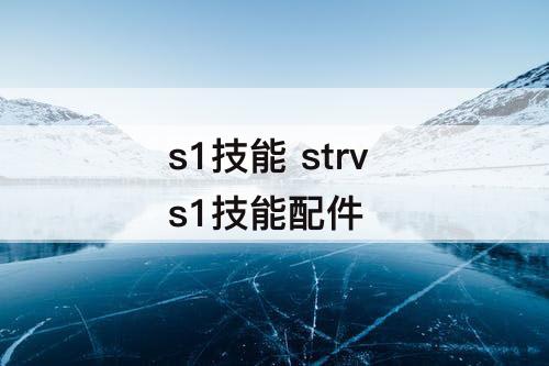 s1技能 strv s1技能配件