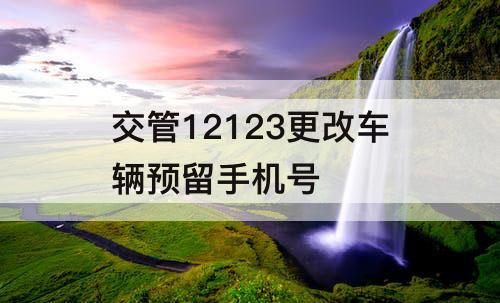 交管12123更改车辆预留手机号
