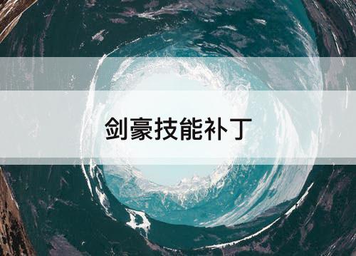 剑豪技能补丁