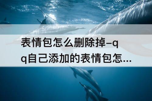 表情包怎么删除掉-qq自己添加的表情包怎么删除掉