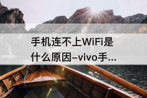 手机连不上WiFi是什么原因-vivo手机连不上WiFi是什么原因