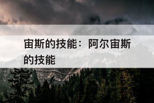 宙斯的技能：阿尔宙斯的技能