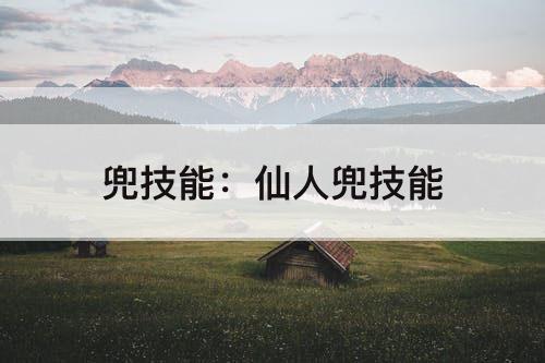 兜技能：仙人兜技能