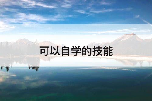 可以自学的技能