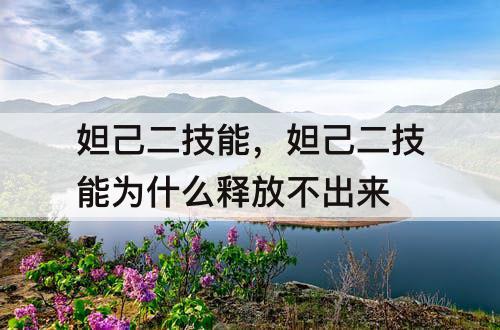 妲己二技能，妲己二技能为什么释放不出来