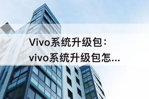 Vivo系统升级包：vivo系统升级包怎么删除
